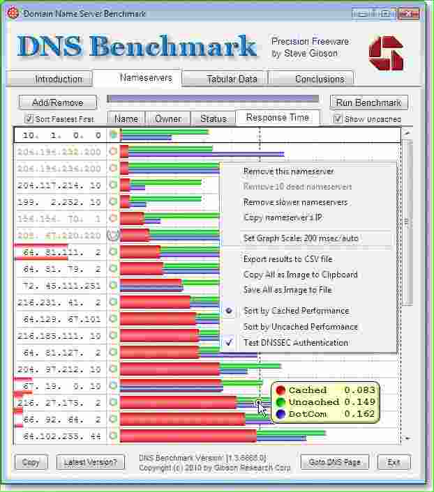 Find the Fastest Server Free DNS Benchmarking