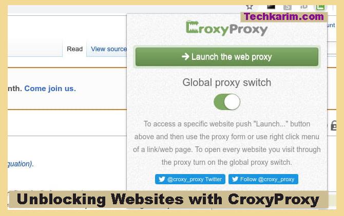Unblocking Websites with CroxyProxy