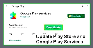 Update Play Store and Google Play Services