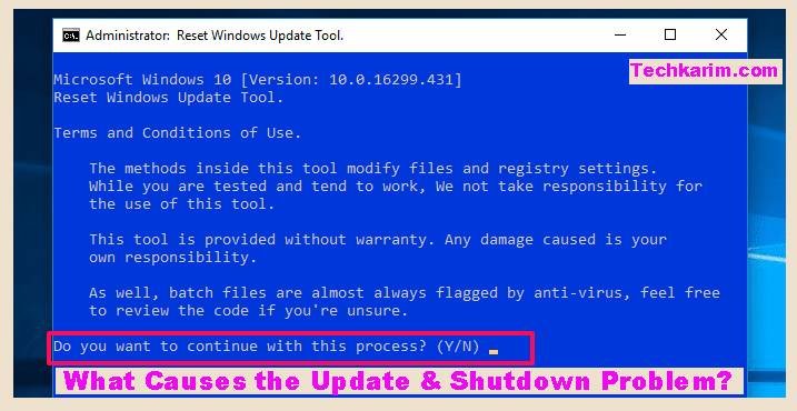 What Causes the Update & Shutdown Problem
