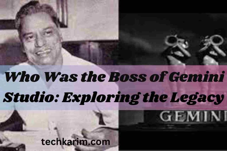 Who Was the Boss of Gemini Studio