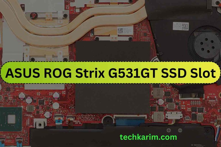 ASUS ROG Strix G531GT SSD Slot