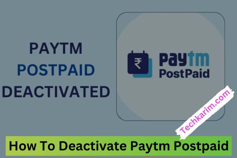 How To Deactivate Paytm Postpaid